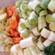 Variety of French vegetables used to make a French vegetable detox soup